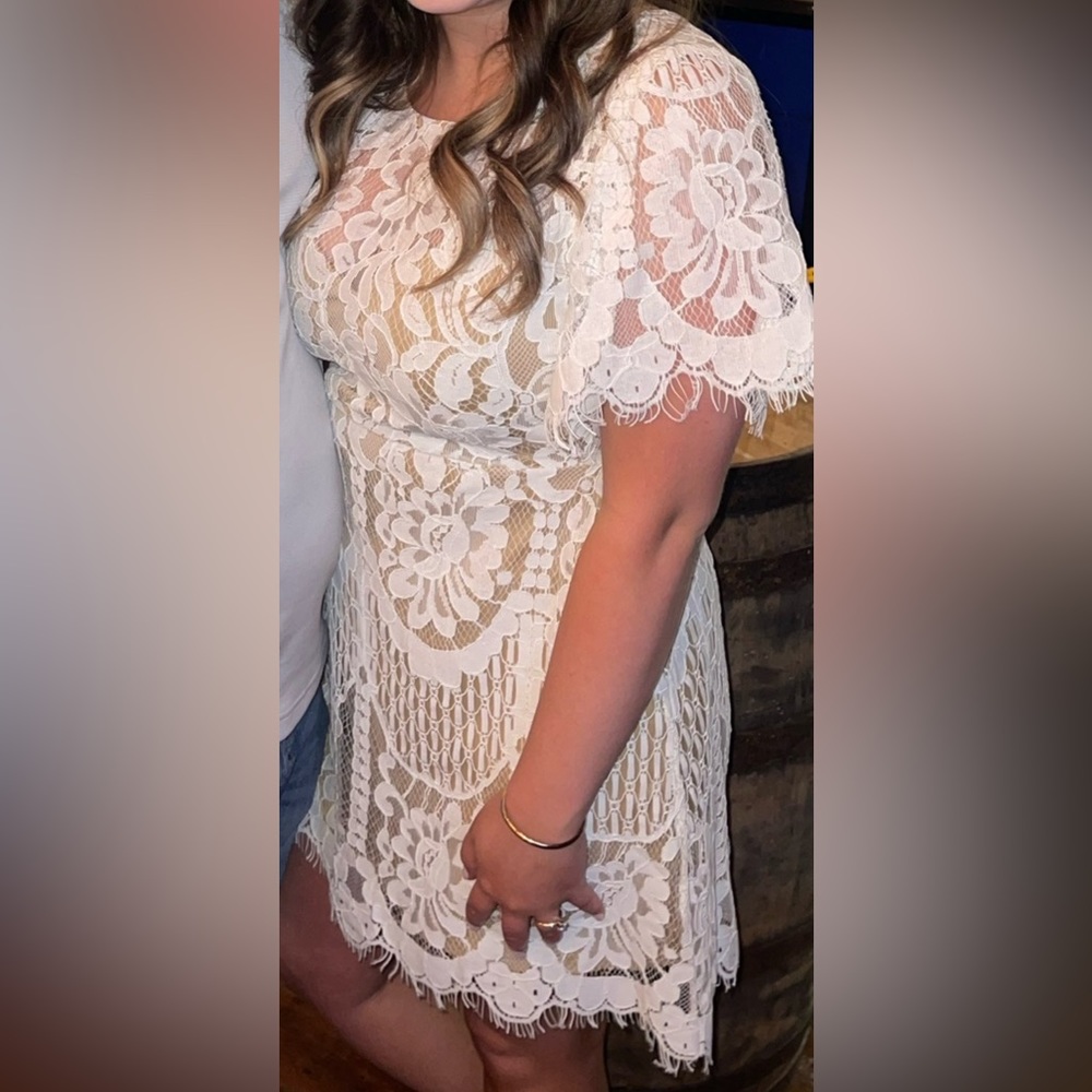 lulus lace white dress